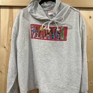 Marvel Light Gray Graphic Hoodie